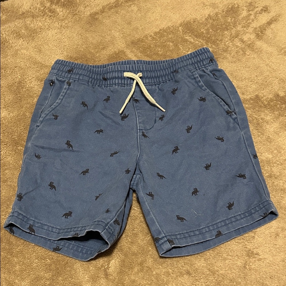 Old Navy Blue Elastic Waist Shorts with Subtle Pattern